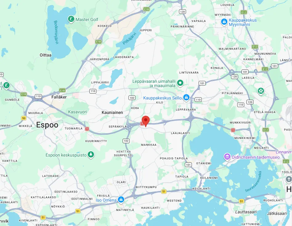 Aura Beauty sijainti kartalla — Sinikalliontie 4, 02630 - Espoo